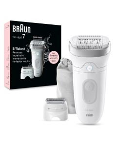 BRAUN SE7041 EPILATORE SILK-EPIL RETE BIANCO/ARGENTO 2