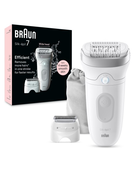 BRAUN SE7041 EPILATORE SILK-EPIL RETE BIANCO/ARGENTO