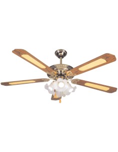 VENTILATORI: vendita online DCG VECRD53L VENTIL. A SOFFITTO 4 PALE LEGNO 4 LUC in offerta