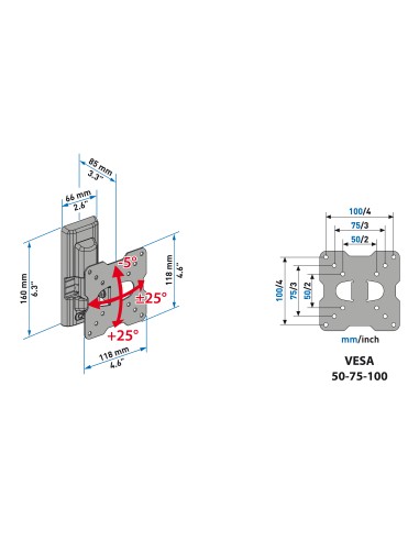 CME STAFFA ETR100 TILT 14"/25" 20KG