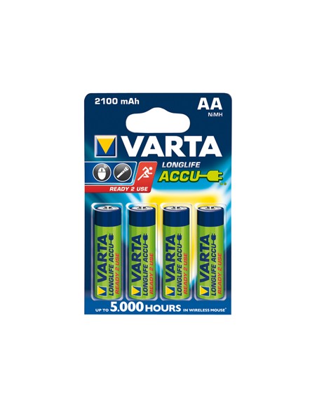 VARTA RECHARGE AA X4 2100MAH STILO PILE RICARICABILI