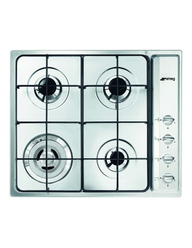 PIANI COTTURA A GAS: vendita online SMEG SR64S PIANO COTTURA 60 CM INOX 4F 1TC in offerta
