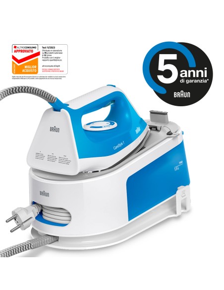 BRAUN IS1012BL FERRO A CALDAIA 2400W CARICA CONTINUA 1,5LT BLU