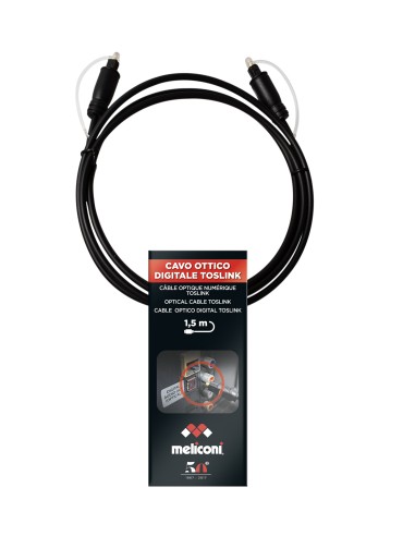 MELICONI CAVO AUDIO OTTICO DIGITALE TOSLINK 1M