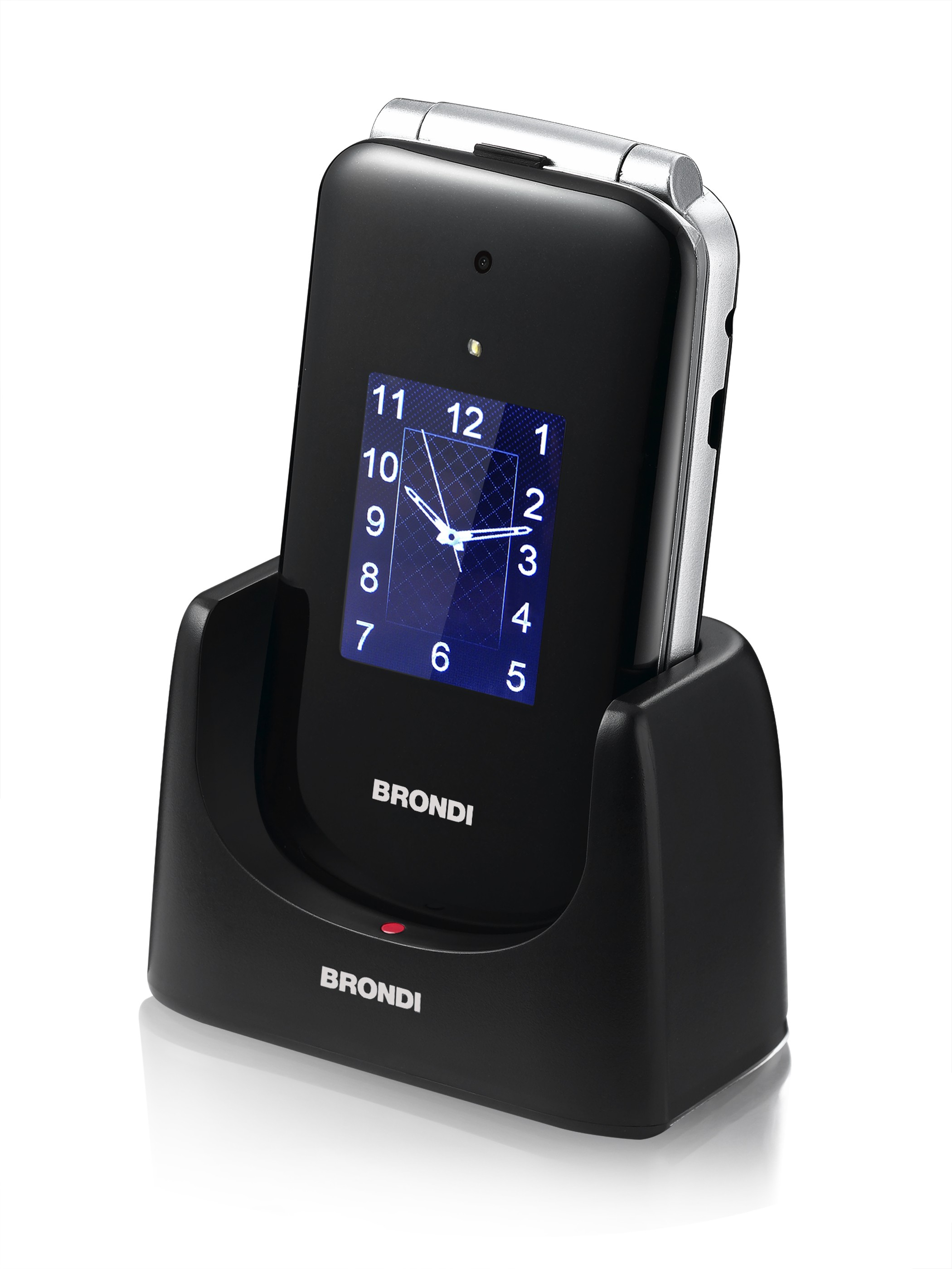 Brondi Amico Vero 4G (Nero) + Cover Flip: Smartphone Facile Per Anziani Con Tasto SOS E GPS