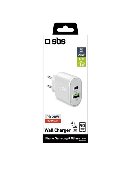 SBS TETRPD20W ALIM.RETE USB-C 20W + 1USB 2.1A