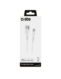 SBS TECABLEUSBIP589W CAVO 1M USB/LIGHTNING BIANCO 2