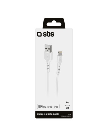 SBS TECABLEUSBIP589W CAVO 1M USB/LIGHTNING BIANCO