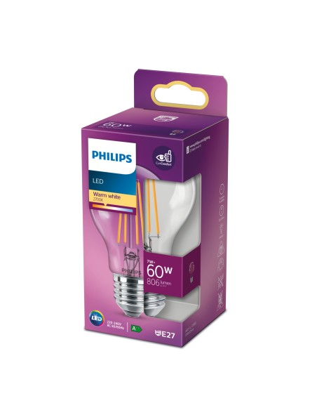 PHILIPS 777579 LED E27 7W/60W 2700K 806LM GOCCIA FILAMENTO