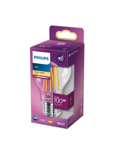 PHILIPS 763015 LED E27 10,5W/100W 2700K 1521LM GOCCIA FILAMENTO