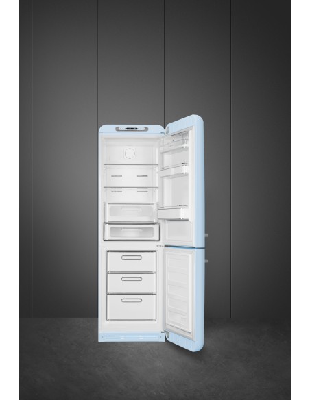 SMEG FAB32RPB5 FRIGO D NF AZZURRO  331LT ANNI 50 60CM CERNIERE DX