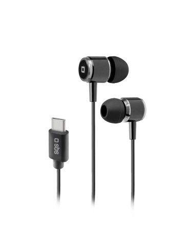 SBS TEEARTYCK AURICOLARE TYPE-C CON MICROFONO NERO