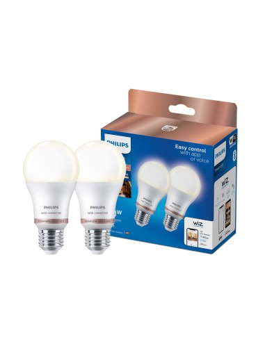 PHILIPS 372788 BIANCO X2 8W/60W E27 GOCCIA SMERIGLIATA DIMMER LAMP.CON