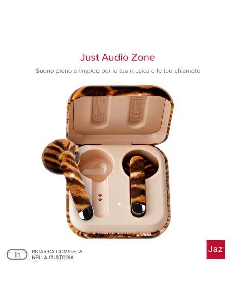 SBS TEJZEARHOOXBTLEO AURICOLARI TWS BASE 300MAH LEOPARDO