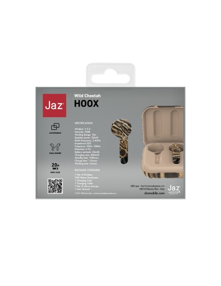 SBS TEJZEARHOOXBTLEO AURICOLARI TWS BASE 300MAH LEOPARDO