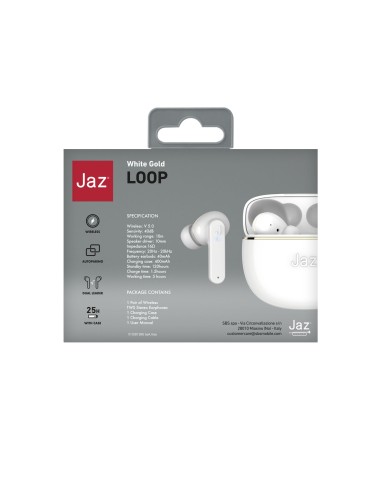 SBS TEJZEARLOOPBTTWSW AURICOLARI TWS 400MAH CASE WIRELESS BIANCO