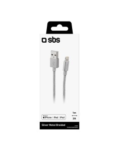 SBS TECABLEUSBIP589BS CAVO LIGHTNING/USB 1M CONNETTORE METALLICO SILVE 2