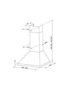 SMEG KDE600EX CAPPA D 60CM ACCIAIO INOX - DECORATIVA MURALE 2