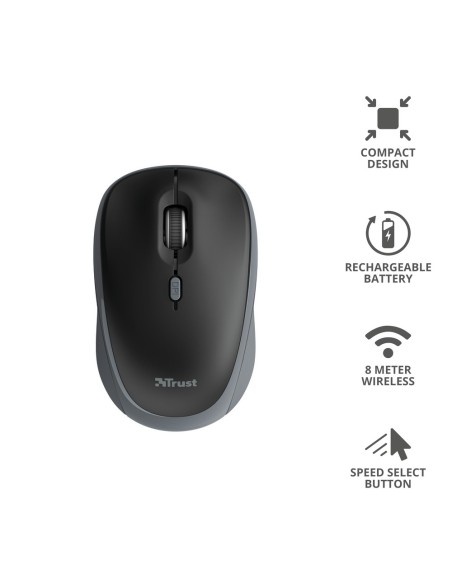TRUST 24077 IVY RECHARGEBLE WIRELESS MOUSE