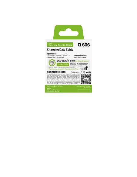 SBS TECABLEMICRO1KPOS CAVO USB/MICROUSB 1M NERO