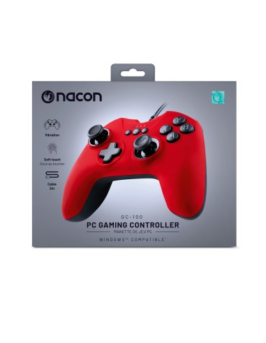 NACON PC CONTROLLER GAMING GC-100  ROSSO
