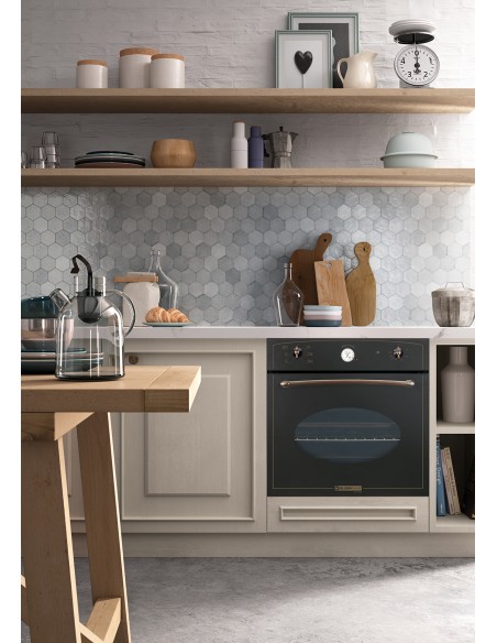GLEMGAS GFT64AN-S3 FORNO 64LT A ANTRACITE TRIPLO VETRO OROLOGIO