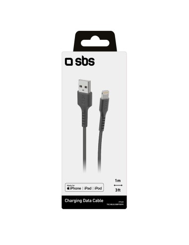 SBS TECABLEUSBIP589K CAVO 1M USB/LIGHTNING NERO