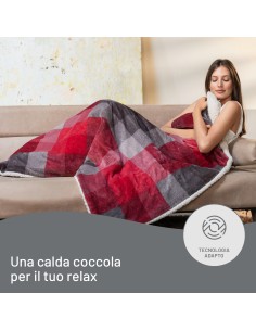 IMETEC 16715 PLAID RISCALDABILE    ADAPTO 6T VELVET TARTAN 160X120 2