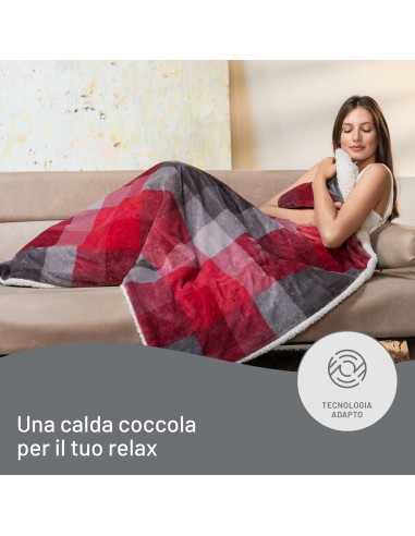 IMETEC 16715 PLAID RISCALDABILE    ADAPTO 6T VELVET TARTAN 160X120