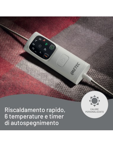 IMETEC 16715 PLAID RISCALDABILE    ADAPTO 6T VELVET TARTAN 160X120