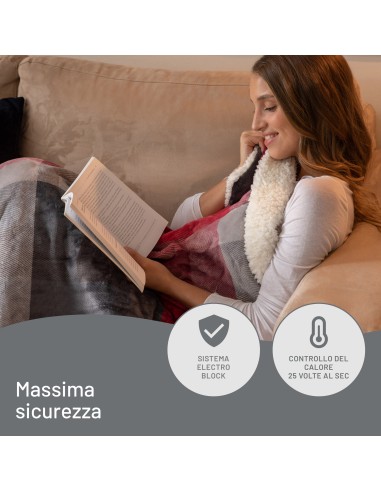 IMETEC 16715 PLAID RISCALDABILE    ADAPTO 6T VELVET TARTAN 160X120