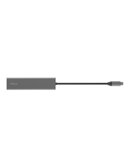 TRUST 24191 HALYX USB-C 3PORT USB 3.2 HUB CARD READER ALLUMINIO