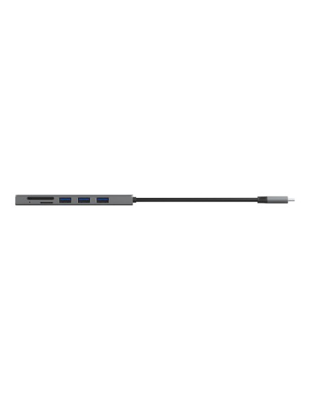 TRUST 24191 HALYX USB-C 3PORT USB 3.2 HUB CARD READER ALLUMINIO