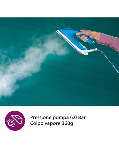 PHILIPS GC6840/20 FERRO A CALDAIA  2400W 6 BAR VAPORE 360G