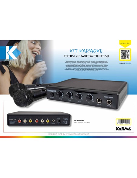 KARMA HQMC 10050 KARAOKE AUX-IN 2 MICROFONI