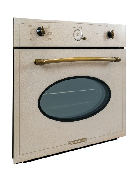 GLEMGAS GFT64SA-S3 FORNO CL.A 60CM SABBIA 9 TIP.DI COTTURA OROLOGIO
