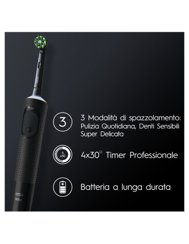 ORAL B POWER VITALITY PRO BLACK + 1REF RIMOTORE DI PLACCA