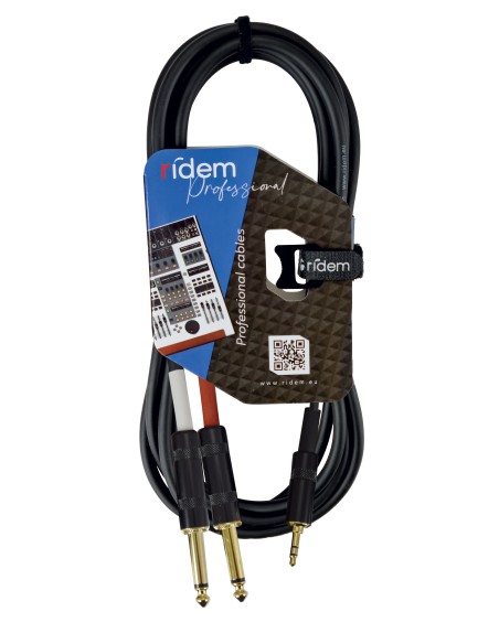 KARMA RDM C43 CAVO 3,5MM ST / 2X 6,3MM MONO 3MT