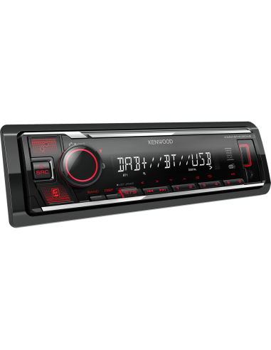 KENWOOD KMM-BT408 SINTO MP3 DAB BLUETOOTH USB/AUX ANTENNA DISP.ROSSO