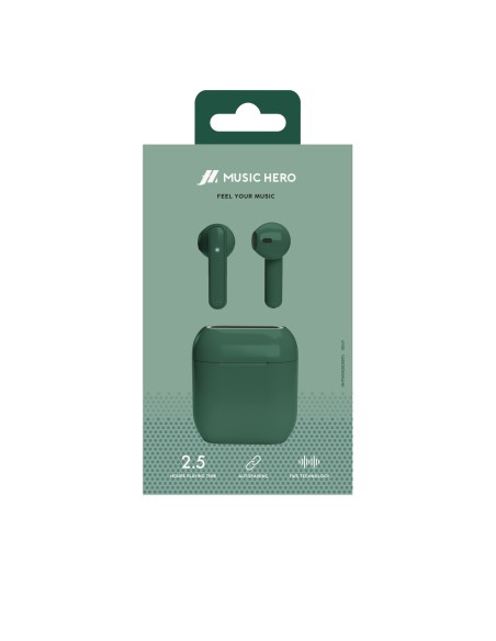 SBS MHTWSNUBOXBTG AURICOLARI TWS 300MAH VERDE