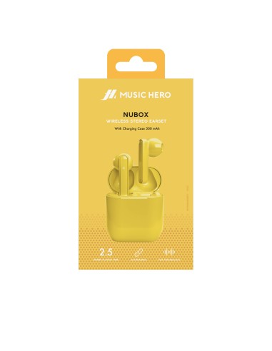 SBS MHTWSNUBOXBTY AURICOLARI TWS 300MAH GIALLO