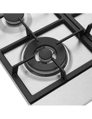 BEKO HIAW64225SXE P.COTT. 60CM INOX 3F+1TC COM. FRONTALI GRIGLIE GHISA