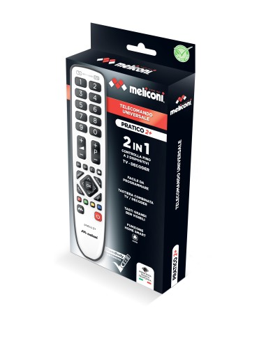 MELICONI PRATICO 2+ ITALIA TELECOMANDO UNIVERSALE 2IN1 GUMBODY