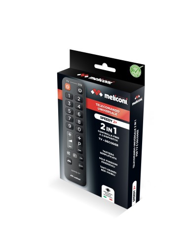 MELICONI SPEEDY 2+ TELECOMANDO UNIVERSALE 2IN1 TASTI GRANDI