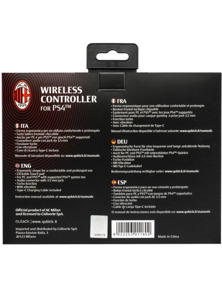 QUBICK PS4 JOYPAD WIRELESS MILAN