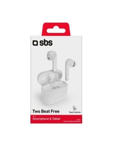 SBS TEEARTWSBEATFREEBTW AURICOLARI TWS IN-EAR TOUCH 200MAH BIANCO