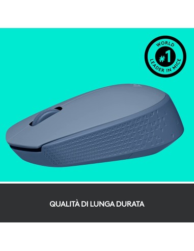 LOGITECH M171 BLU/GRIGIO MOUSE WIRELESS 1000DPI 70,5G