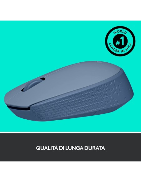 LOGITECH M171 BLU/GRIGIO MOUSE WIRELESS 1000DPI 70,5G