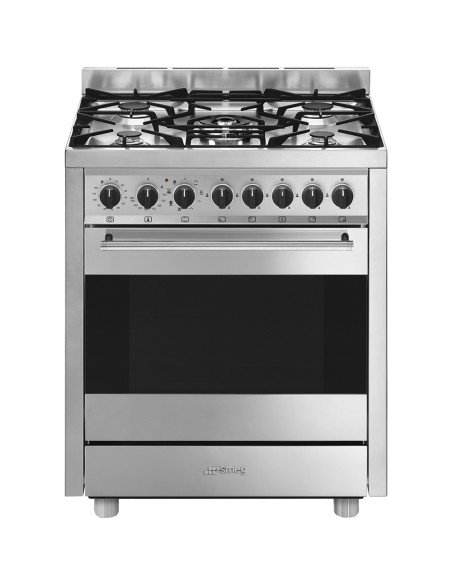SMEG B71GMX2 CUCINA INOX 70X60 PROF. CLASSE A TERMOVENTIL. VAPOR CLEAN