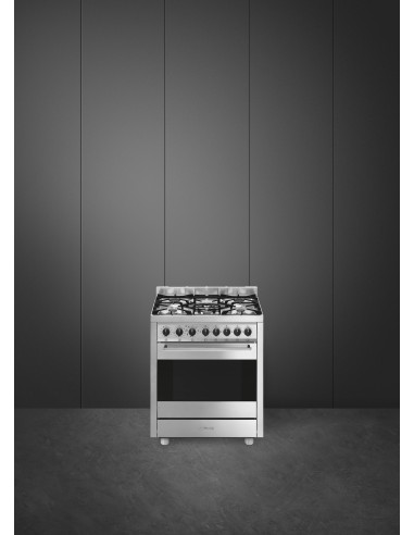 SMEG B71GMX2 CUCINA INOX 70X60 PROF. CLASSE A TERMOVENTIL. VAPOR CLEAN